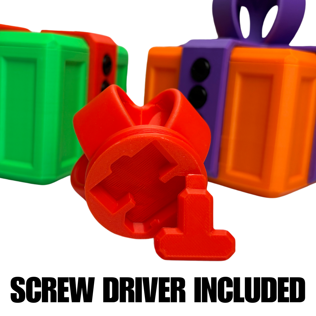 Prank Gift Box with 20 Screws and Hidden Screwdriver, view 2