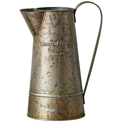 Tall Metal Pitcher Vase for Dried Stems, view 2