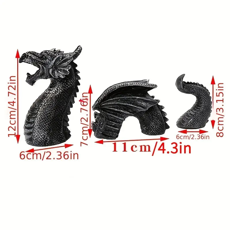 Dragon Garden Ornament, Weatherproof Outdoor Statue, view 5