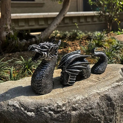 Dragon Garden Ornament, Weatherproof Outdoor Statue, view 4