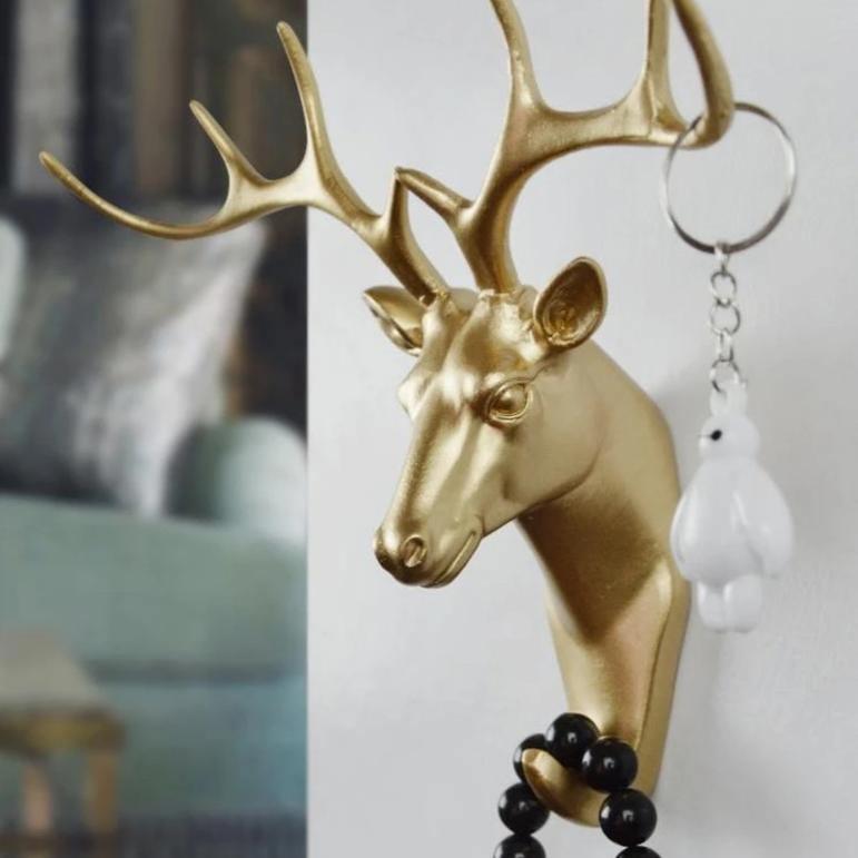 Animal Head Wall Hooks in Resin, Six Animals, view 7