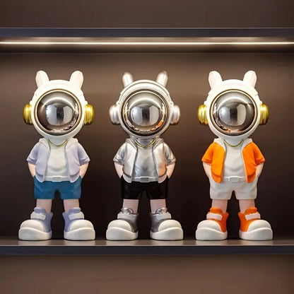 Resin Astronaut Figurine with Mirrored Helmet, 9.45 in, view 3