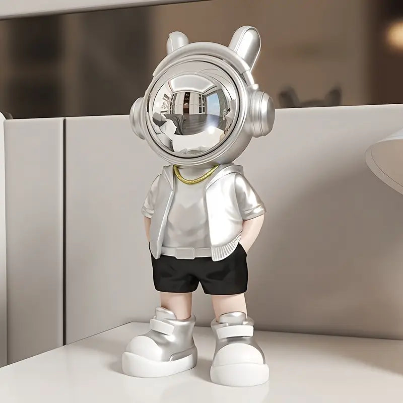 Resin Astronaut Figurine with Mirrored Helmet, 9.45 in, view 5