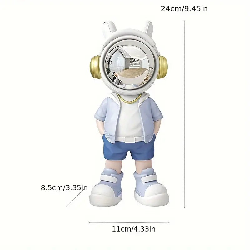 Resin Astronaut Figurine with Mirrored Helmet, 9.45 in, view 9