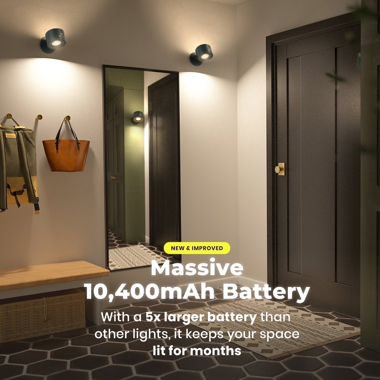 Magnetic Wall Light, Rechargeable, 360 Degree Head, view 4
