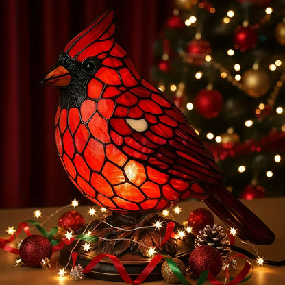 Stained Glass Cardinal Accent Lamp, view 4