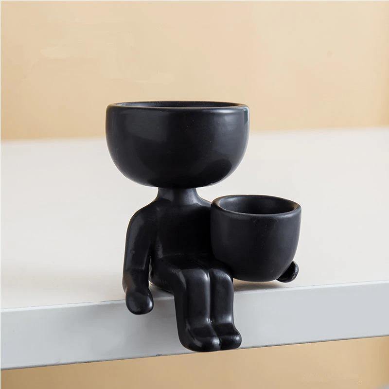 Little Person Ceramic Succulent Planter, Six Poses, view 13