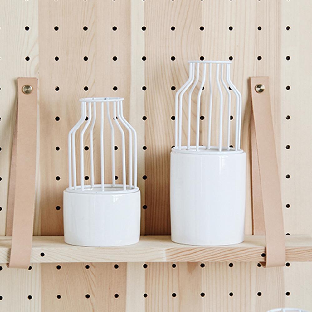 Slim Iron and Ceramic Bud Vase in Three Sizes, view 20