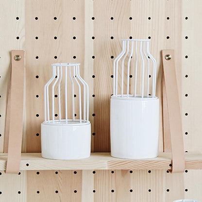 Slim Iron and Ceramic Bud Vase in Three Sizes, view 20