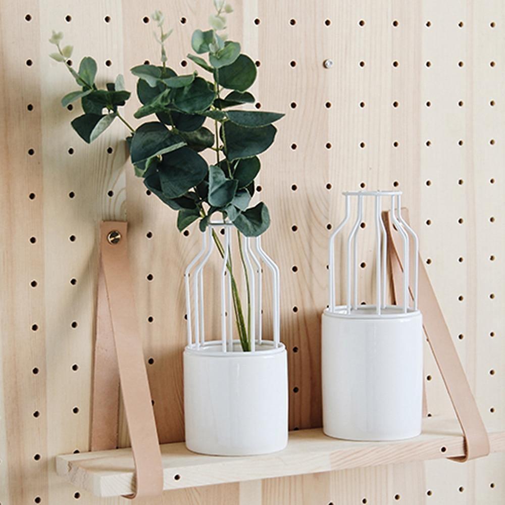 Slim Iron and Ceramic Bud Vase in Three Sizes, view 19