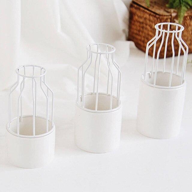 Slim Iron and Ceramic Bud Vase in Three Sizes, view 18