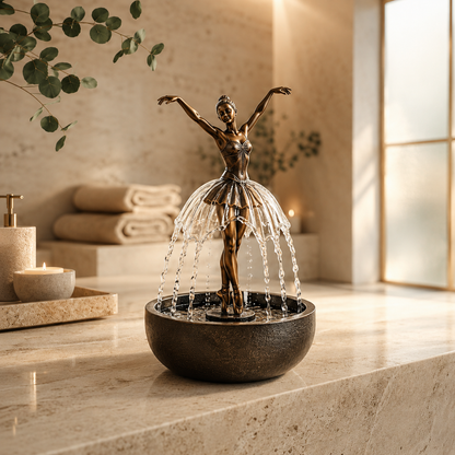 Ballerina Tabletop Water Fountain with Bluetooth Speaker, view 7