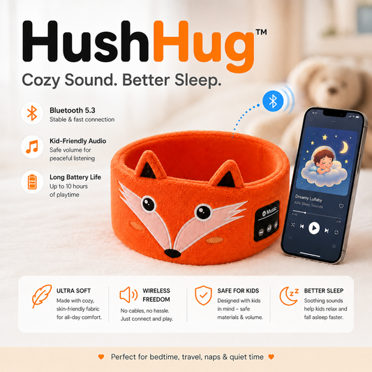 Kids' Fleece Sleep Headband with Bluetooth Speakers, view 2