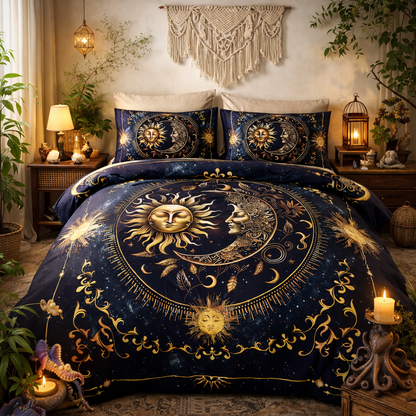 Sun and Moon Celestial Duvet Cover Set, 3 Piece, view 2