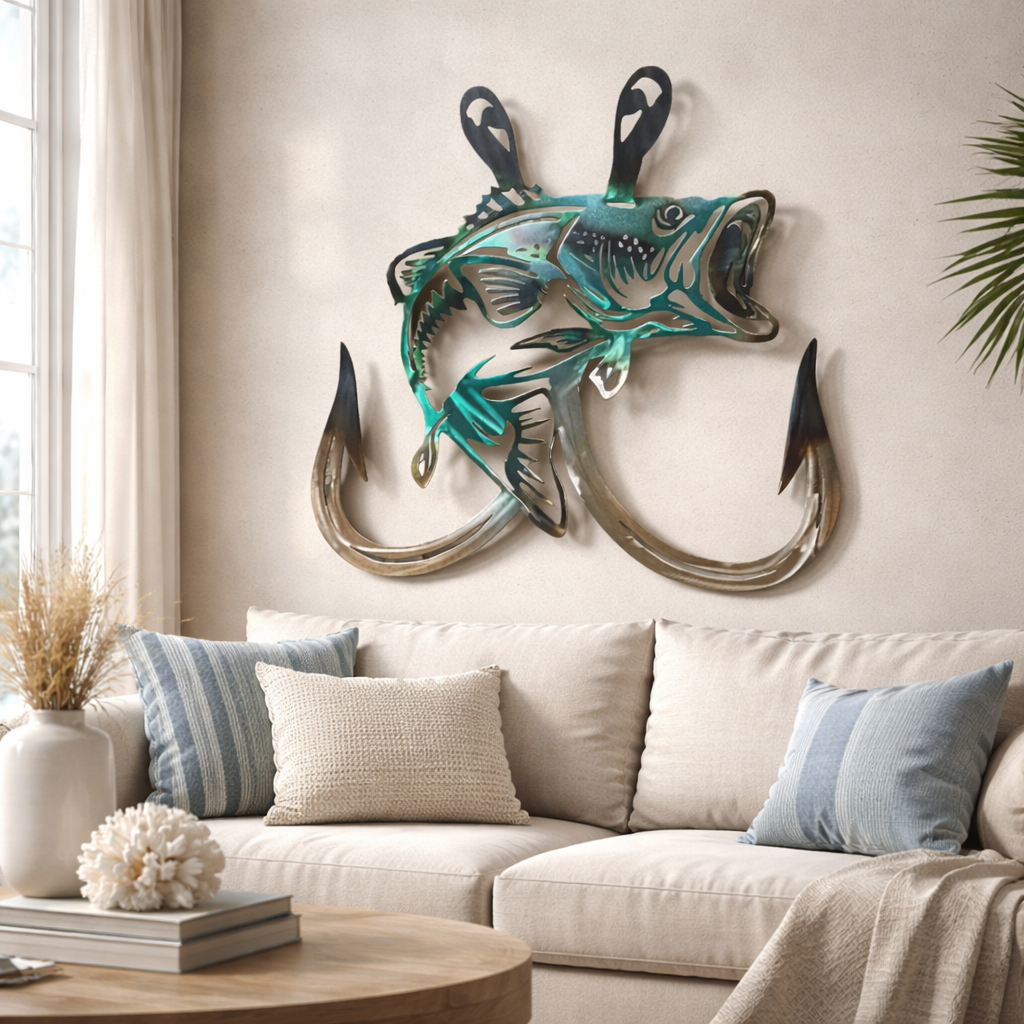Metal Marine Life Wall Art, Four Ocean Designs, view 6