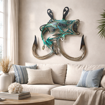 Metal Marine Life Wall Art, Four Ocean Designs, view 6