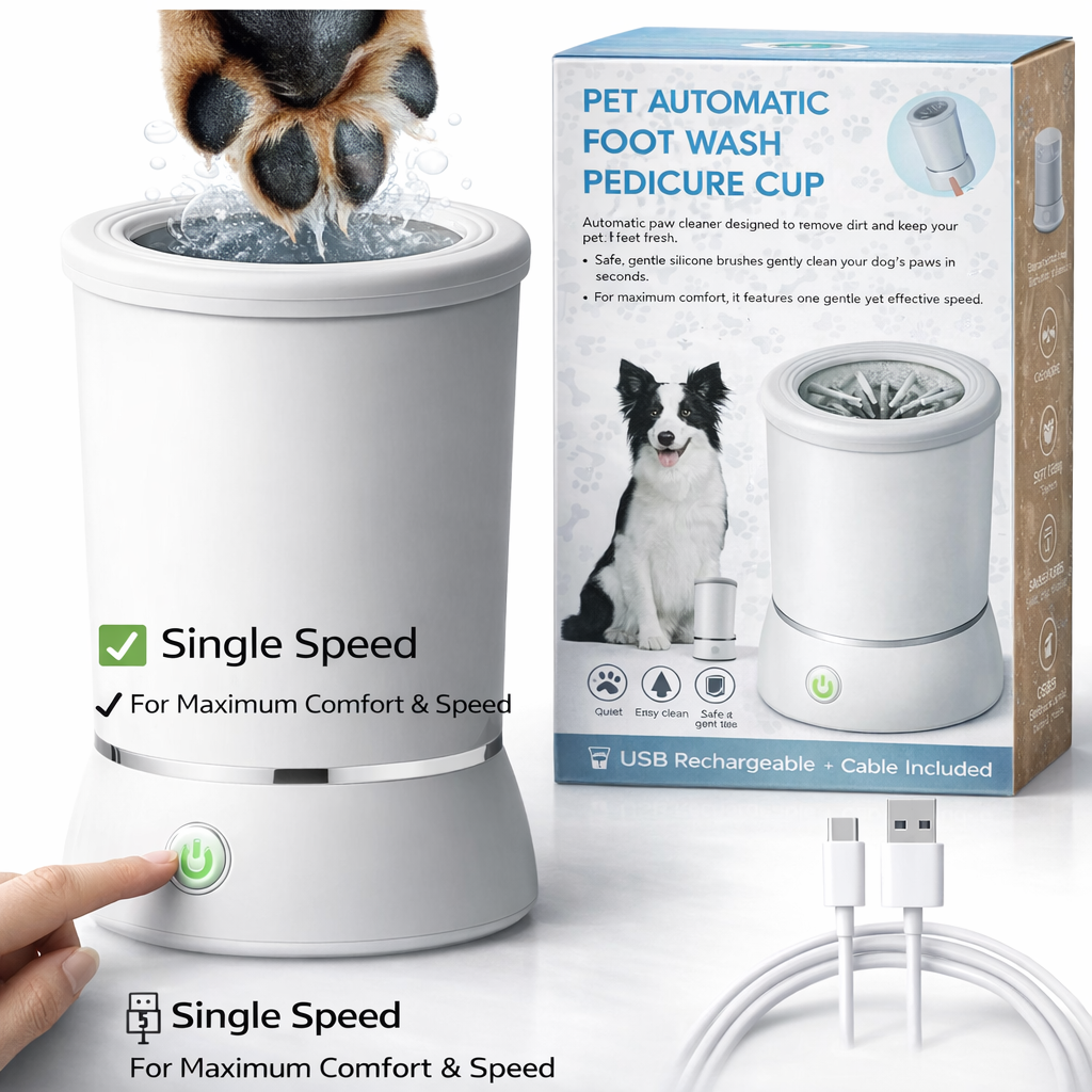 Electric Paw Cleaner Cup with Silicone Bristles, view 3