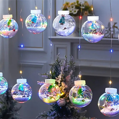 Christmas LED Globe String Lights, 10 Globes, USB, view 5