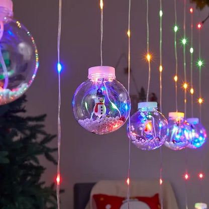 Christmas LED Globe String Lights, 10 Globes, USB, view 4