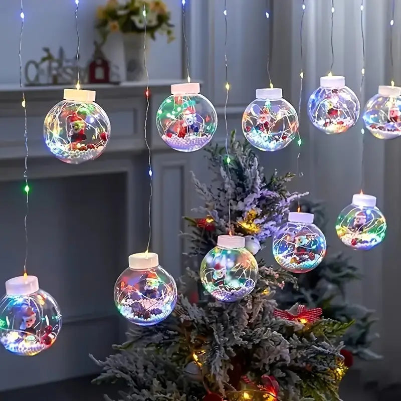 Christmas LED Globe String Lights, 10 Globes, USB