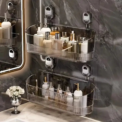 Suction Mounted Bathroom Shelf, No Drilling, view 7