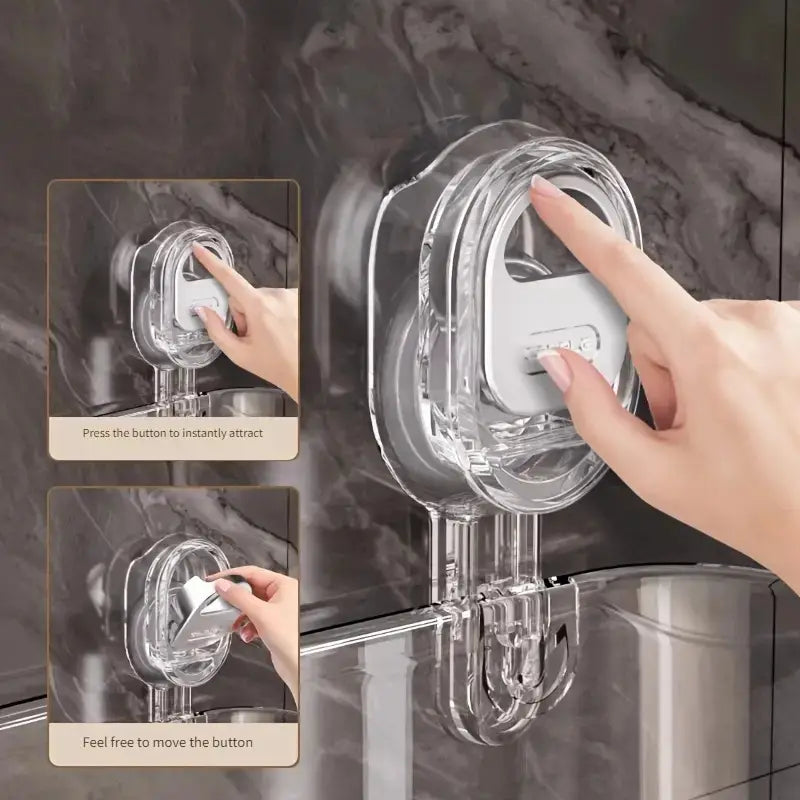 Suction Mounted Bathroom Shelf, No Drilling, view 3