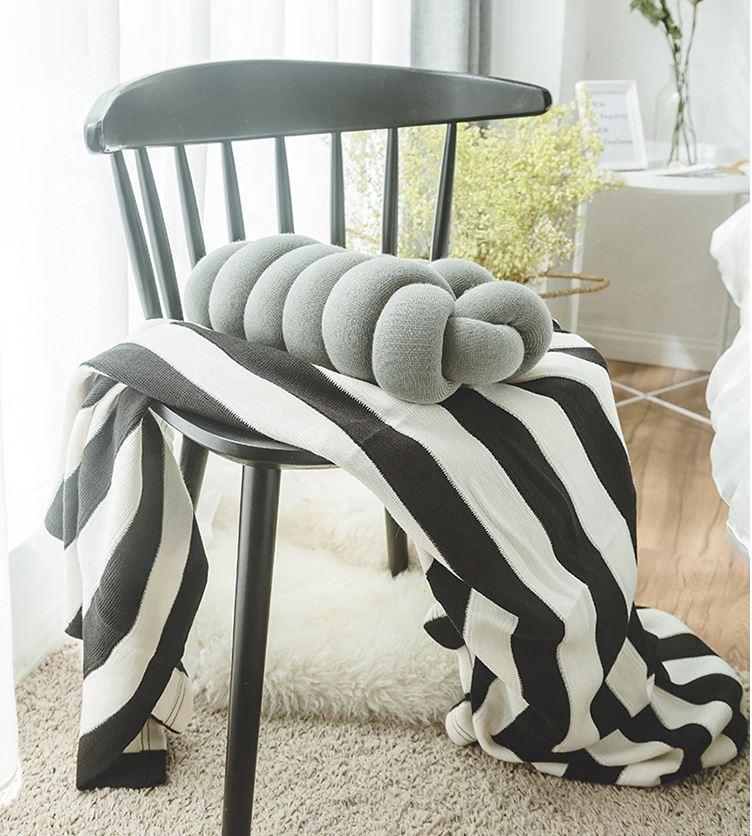 Knot Shaped Throw Pillow in Polyester, view 3