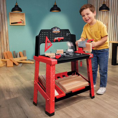 Kids' Toy Workbench with Tools and Pegboard, view 4