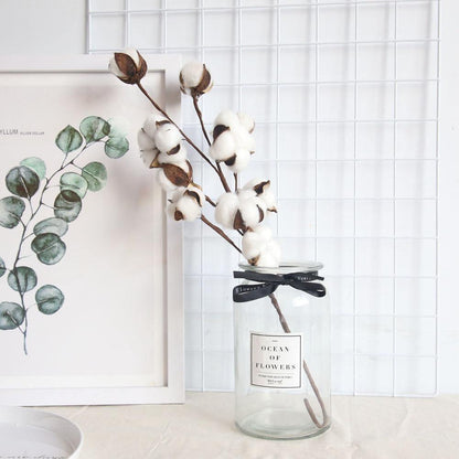 Dried Cotton Boll Branch Spray, 21 in Stem, view 10