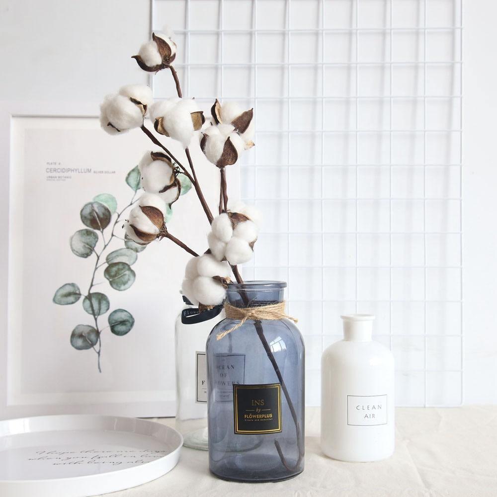 Dried Cotton Boll Branch Spray, 21 in Stem, view 3