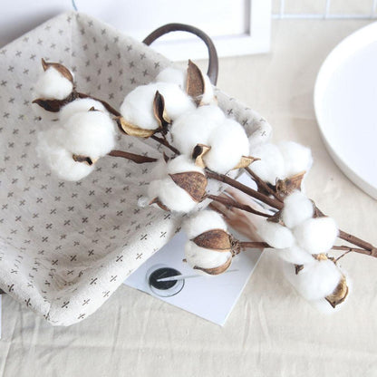 Dried Cotton Boll Branch Spray, 21 in Stem, view 4