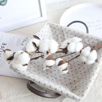 Dried Cotton Boll Branch Spray, 21 in Stem, view 6