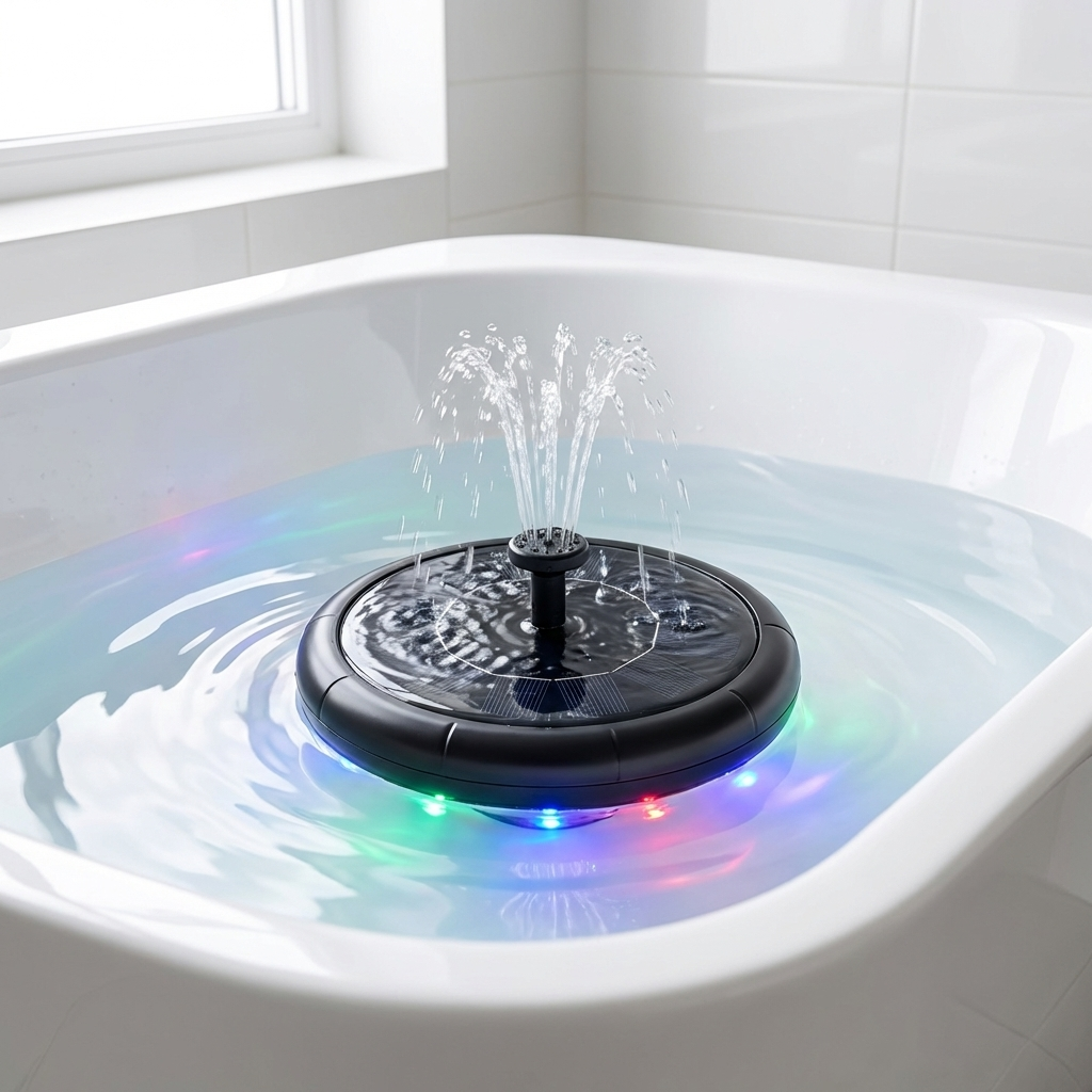 Floating LED Bath Fountain Toy, 4.3 in Wide