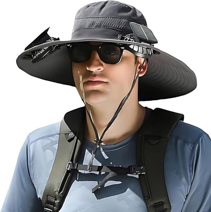 Solar Fan Sun Hat with Wide Brim, One Size, view 13