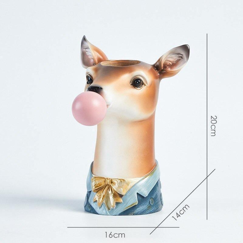 Bubblegum Animal Bust Vase in Five Styles, view 18