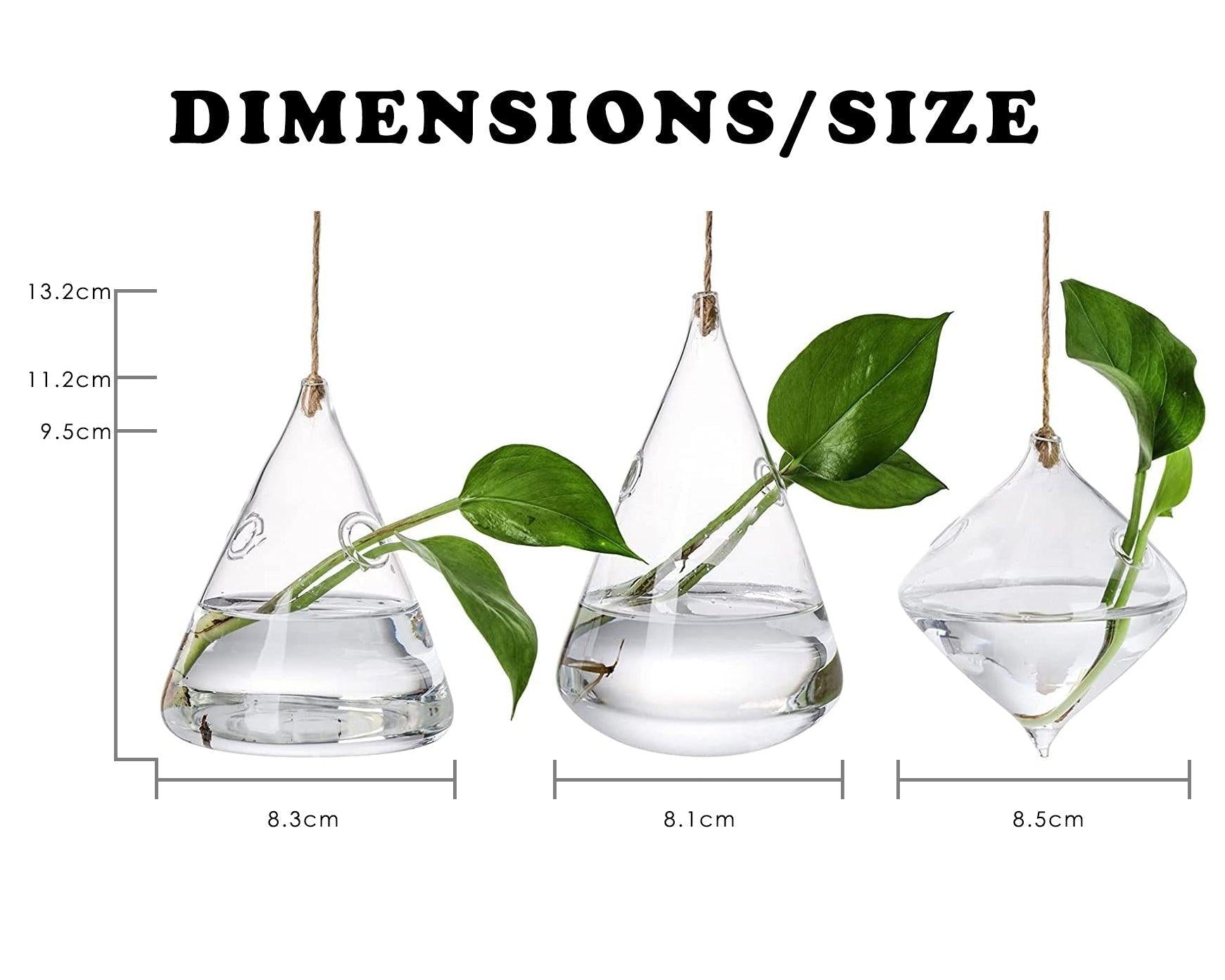 Hanging Glass Terrarium Vases, Set of 3, view 6