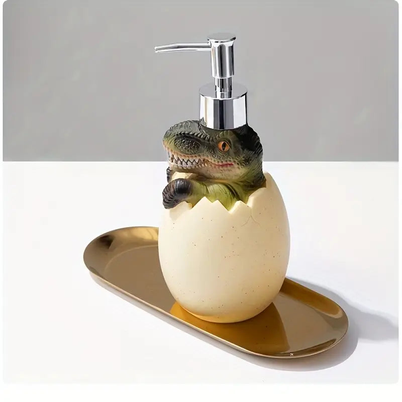 Dinosaur Hatchling Soap Dispenser in Cast Resin, view 5