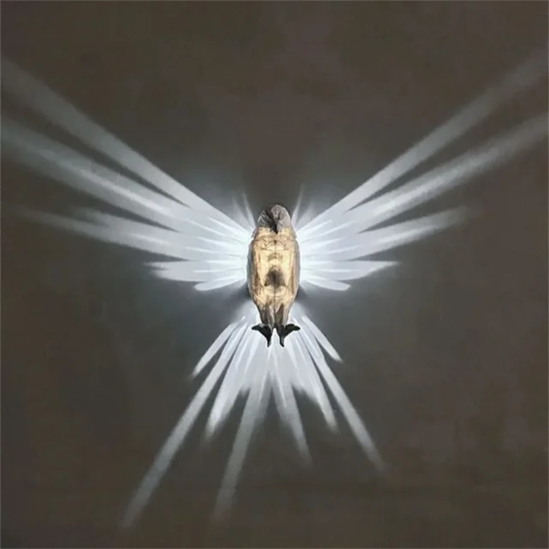 Eagle or Owl Wall Lamp, Battery Powered, No Wiring, view 5