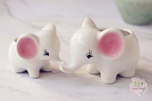 Ceramic Elephant Plant Pot with Drainage Hole, view 2