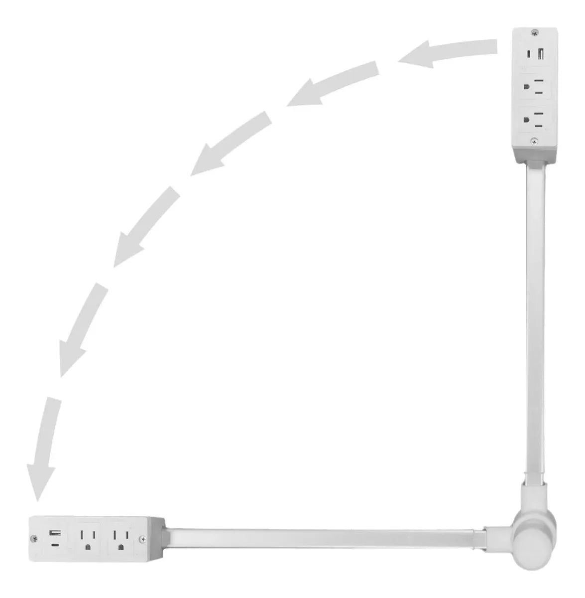 Extendable Wall Outlet Extender with USB-A and USB-C, view 7