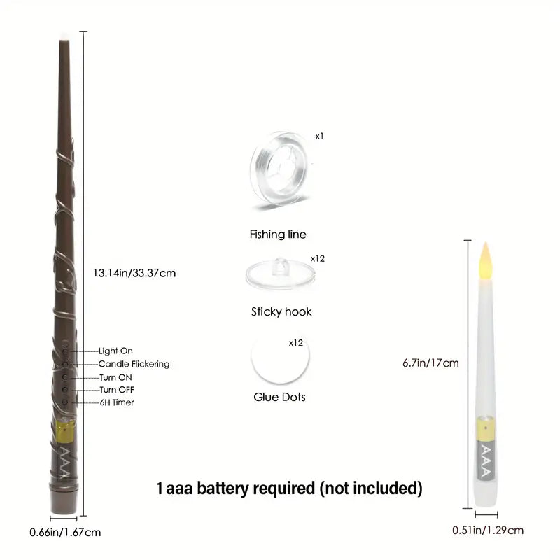 LED Floating Candles with Wand Remote, Hanging Set, view 10