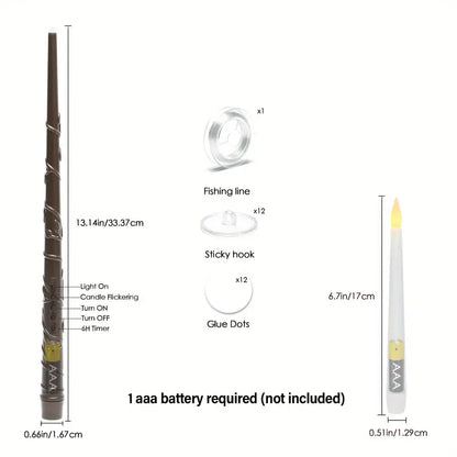 LED Floating Candles with Wand Remote, Hanging Set, view 10