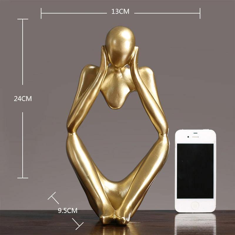Abstract Thinker Resin Figurine, 5.1 in Tall, view 22