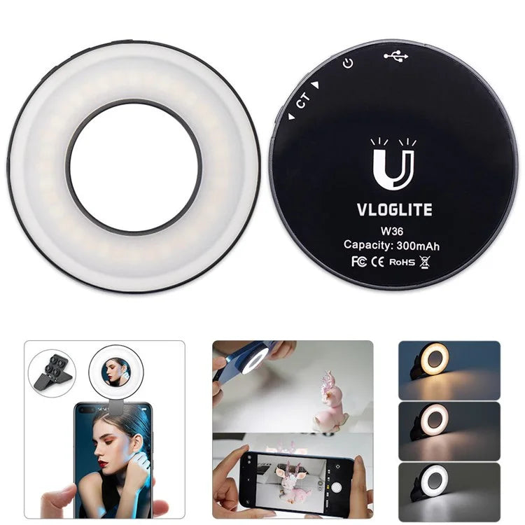 Magnetic Clip On Phone Ring Light, Type C Rechargeable, view 3
