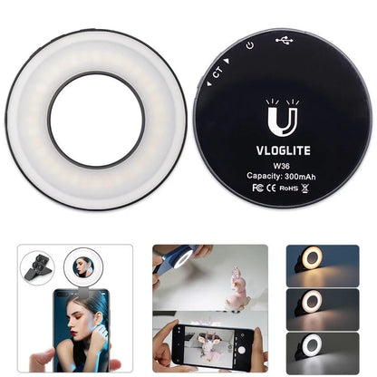 Magnetic Clip On Phone Ring Light, Type C Rechargeable, view 3