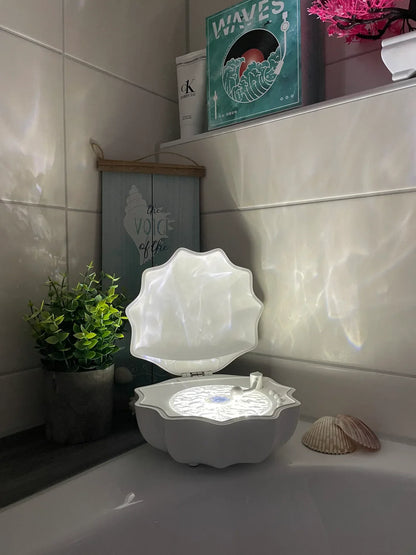 Shell Shaped Bluetooth Speaker with Wave Light, view 3