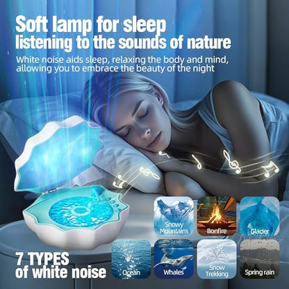Shell Shaped Bluetooth Speaker with Wave Light, view 4