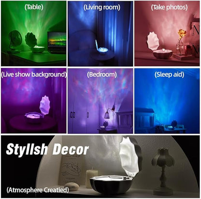 Shell Shaped Bluetooth Speaker with Wave Light, view 5