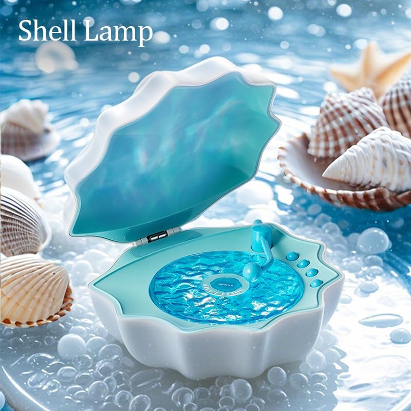 Shell Shaped Bluetooth Speaker with Wave Light, view 8
