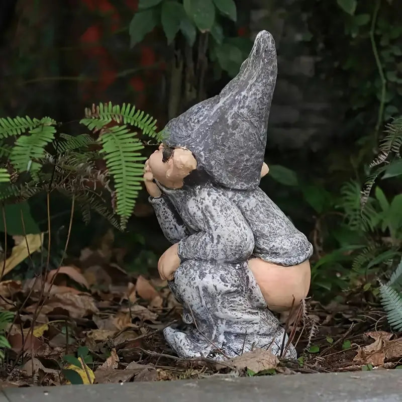Cheeky Garden Gnome Statue in Resin, 5 in, view 2